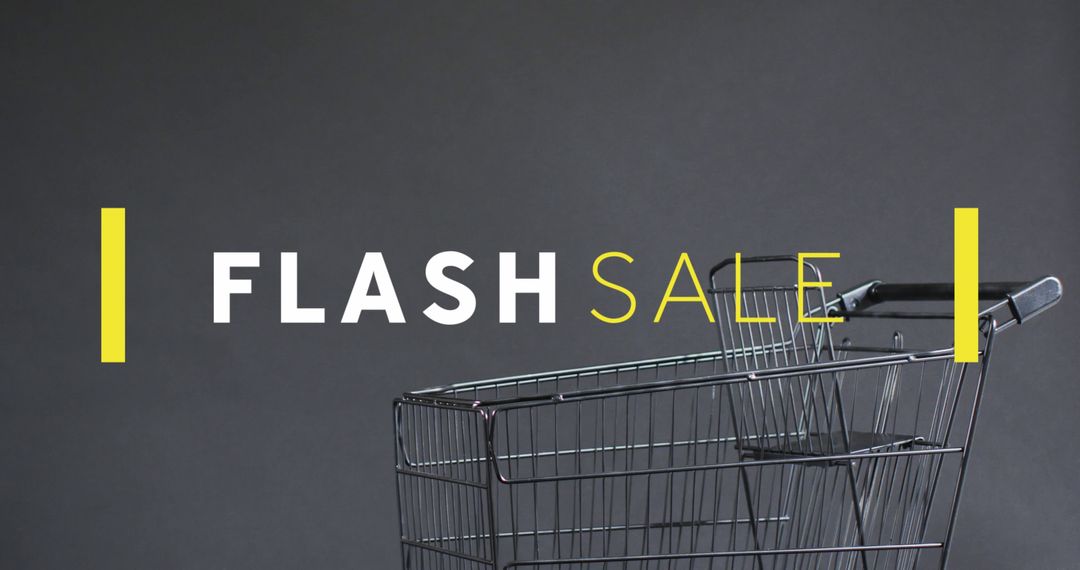 Flash Sale Concept with Shopping Cart Symbolising Offers
