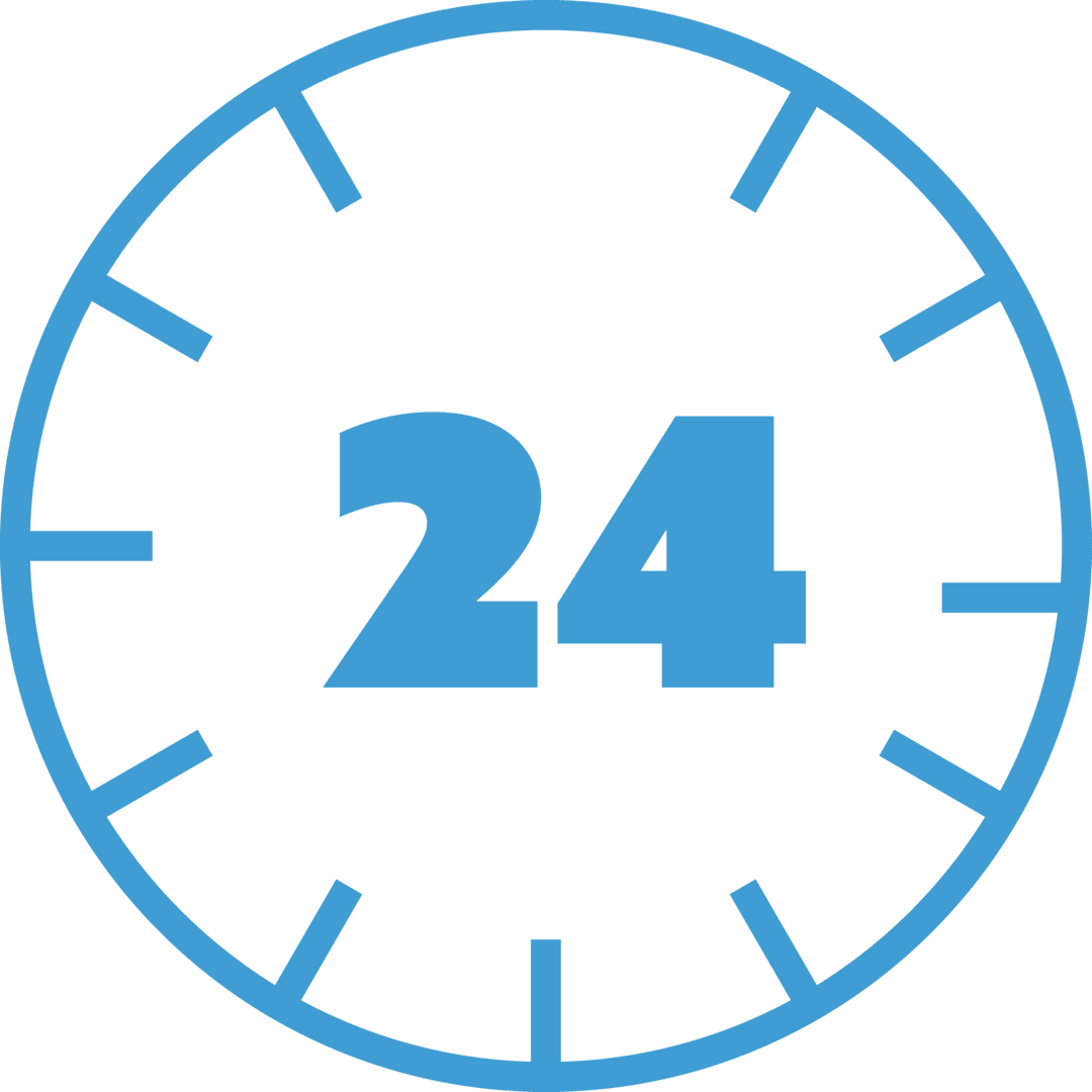 Transparent Clock Icon with Number 24 Vector Illustration - Download Free Stock Images Pikwizard.com
