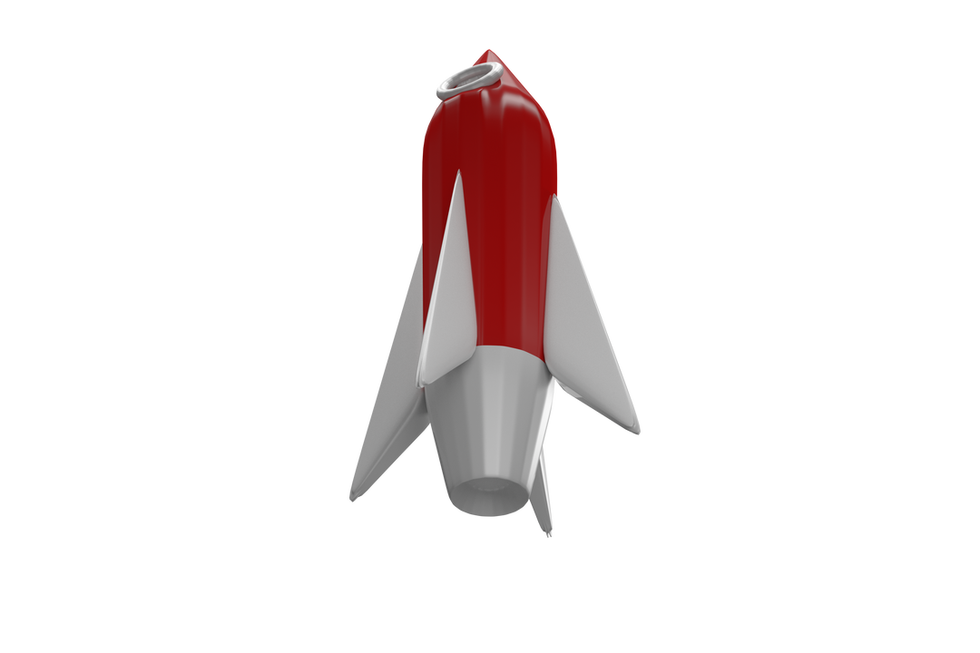 Transparent Red and White Model Rocket Viewed from Below - Download Free Stock Images Pikwizard.com