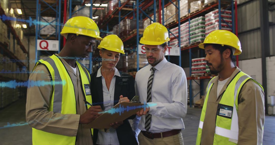 Warehouse Team Coordinating Logistics Management