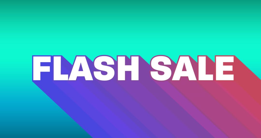 Flash Sale Announcement on Gradient Background