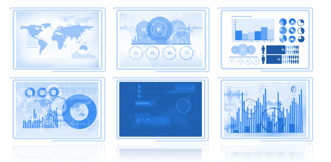 Transparent Business Infographic Dashboard Concept Design