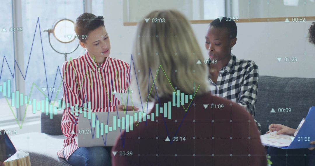 Collaborative Business Meeting with Data Analysis Elements