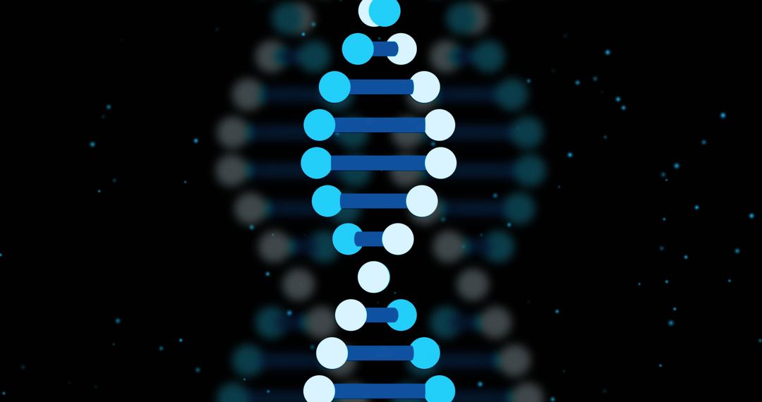 Abstract DNA Strand Over Dark Background