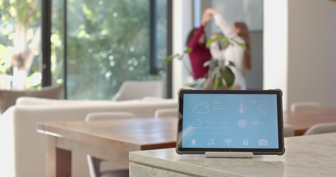 Smart Home Automation Tablet in Modern Living Area