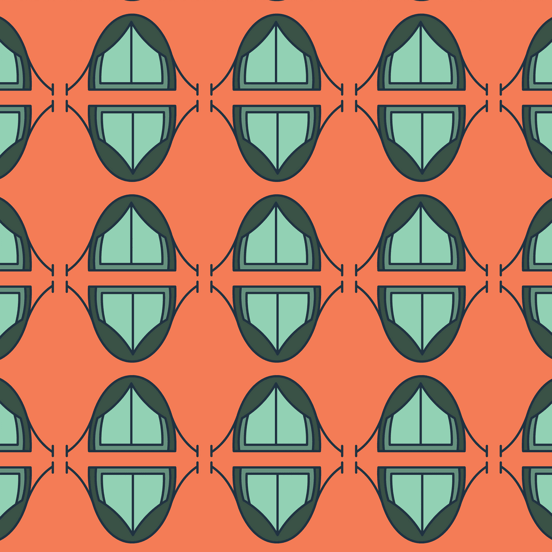 Colorful Transparent Tent Pattern Illustration on Harmonic Background