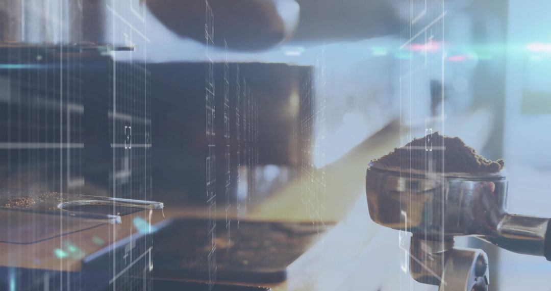 Barista Crafting Precision Brew with Digital Technology