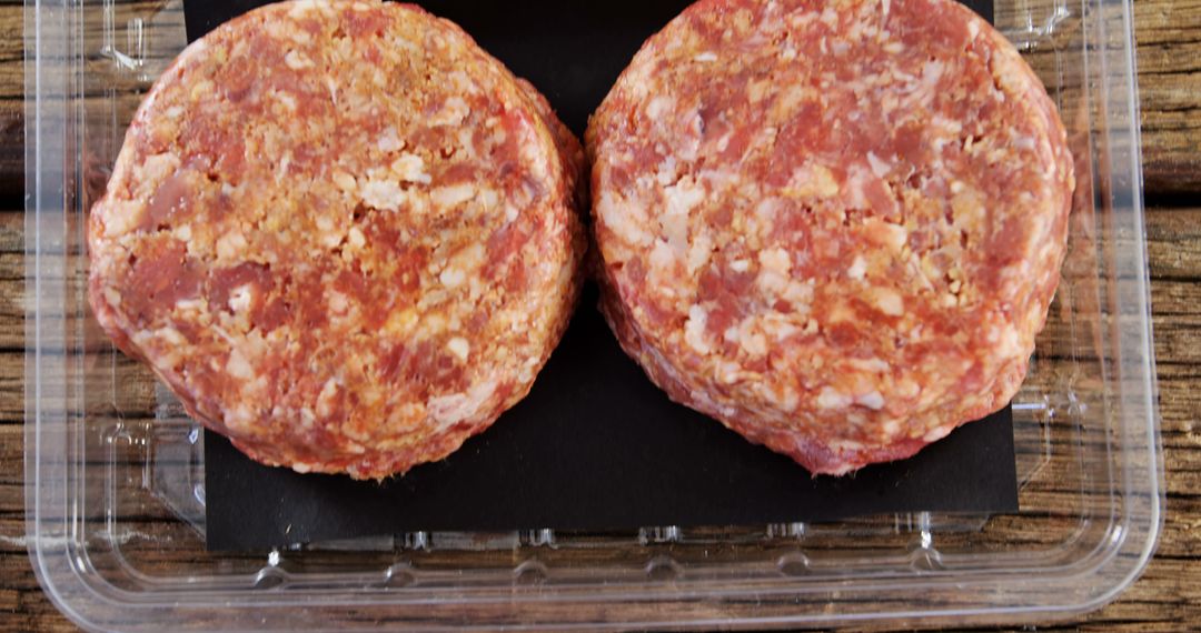 Close-up of Raw Meat Patties in Plastic Packaging - Free Images, Stock Photos and Pictures on Pikwizard.com