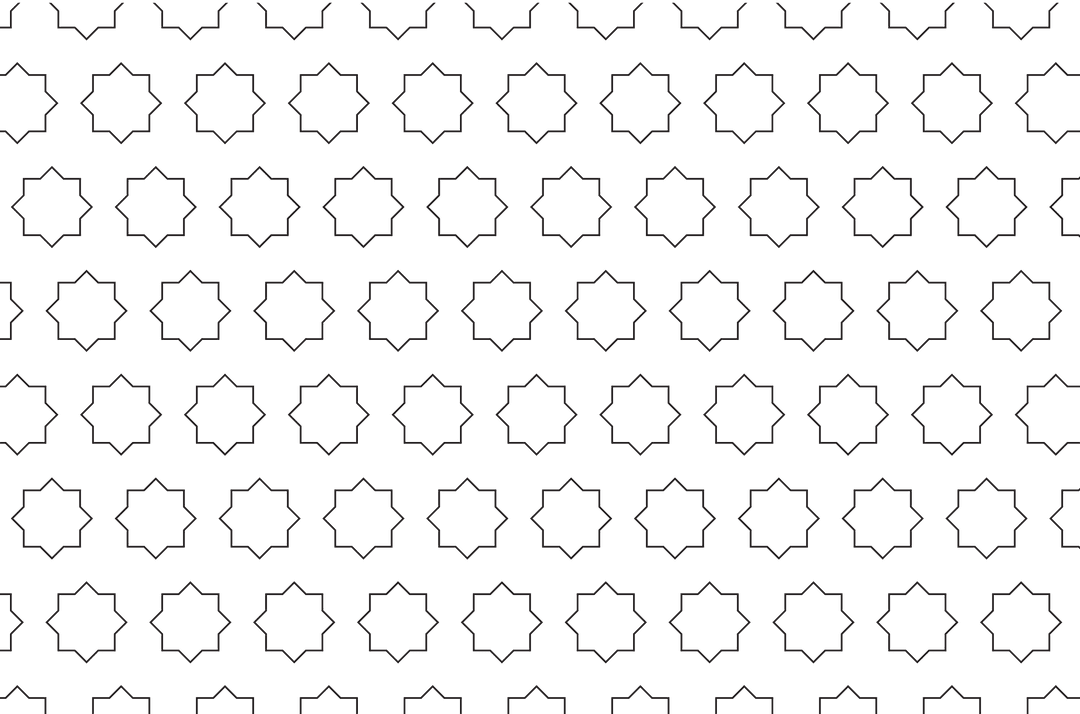 Black Star Pattern Over Transparent Background