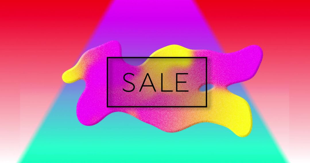 Vibrant Sale Banner with Abstract Psychedelic Shapes - Free Images, Stock Photos and Pictures on Pikwizard.com