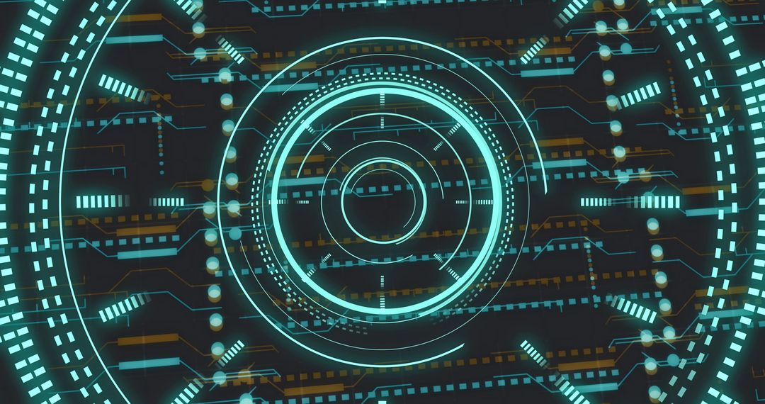 circular digital interface with data processing elements - Free Images, Stock Photos and Pictures on Pikwizard.com