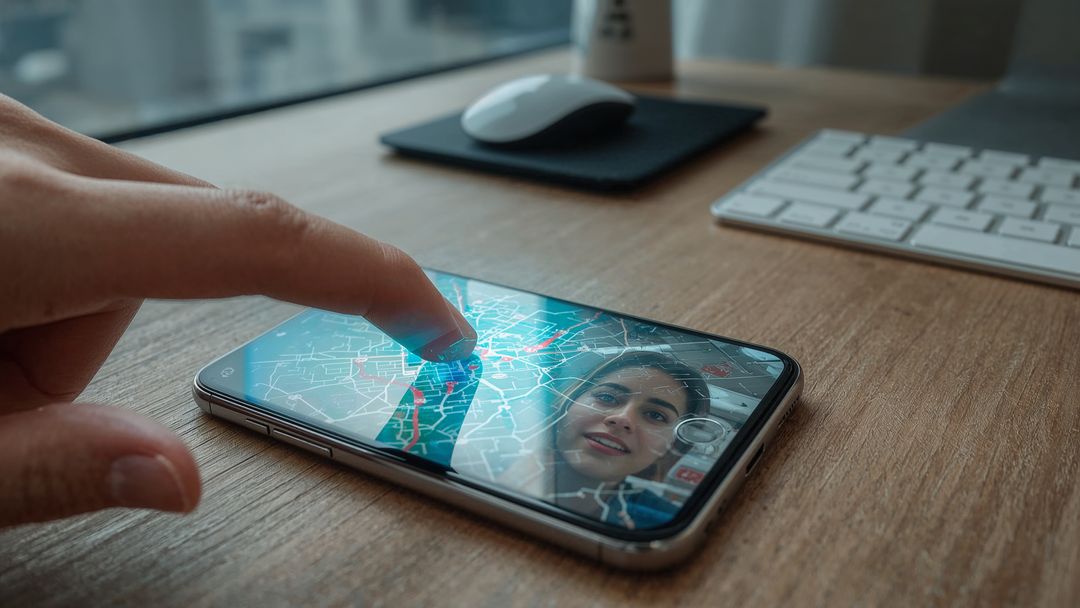 Tapping Interactive Smartphone Map Video Call