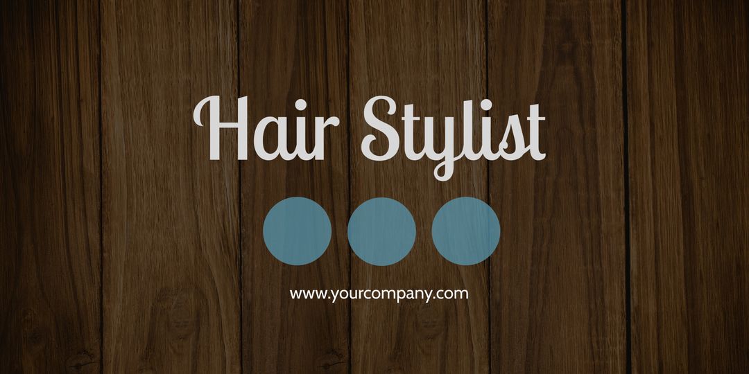 Elegant hair stylist branding on wooden background
