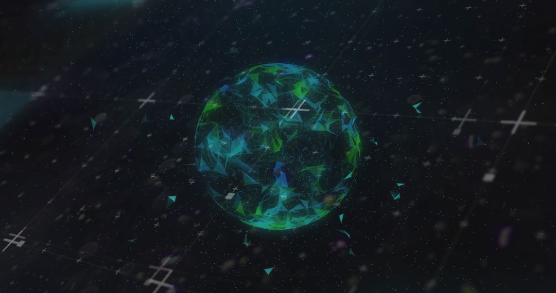 Futuristic Digital Earth with Data Networks and Connections