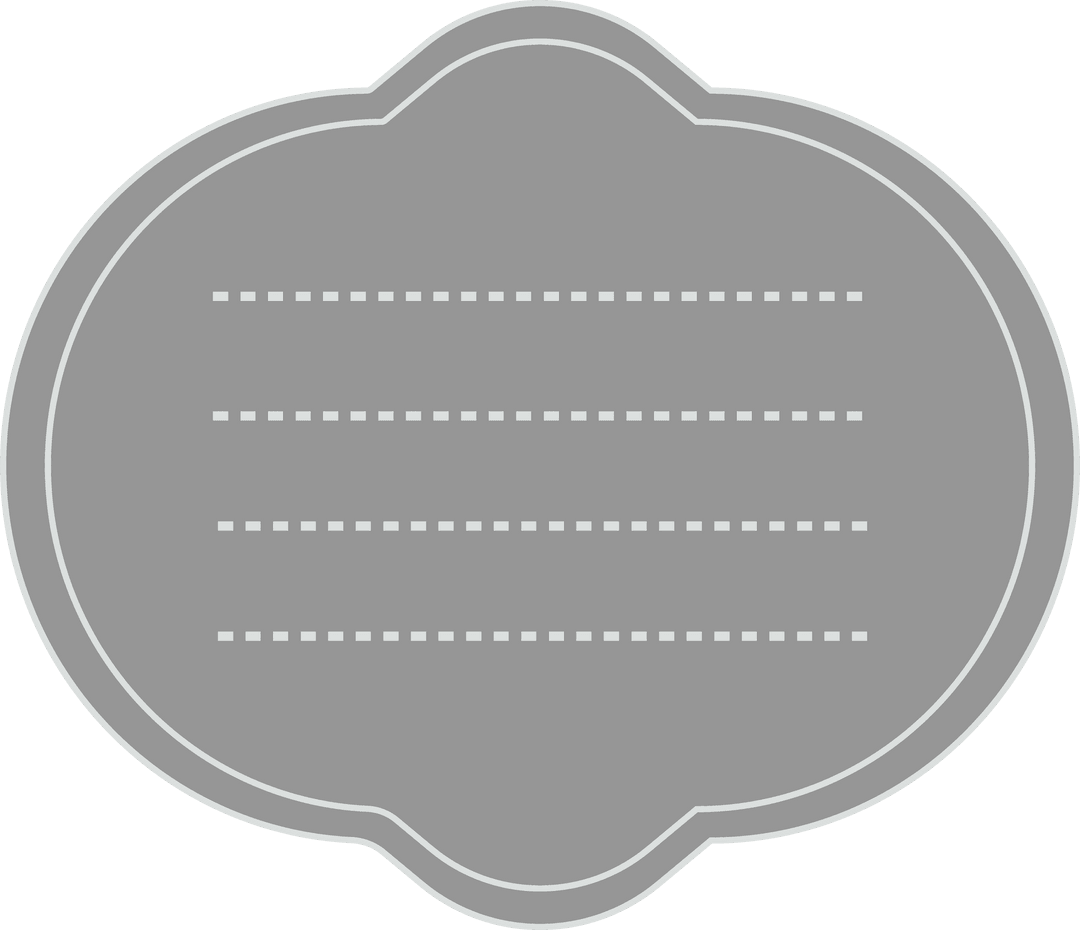 Elegant Gray Gift Label with Transparent Background for Celebrations