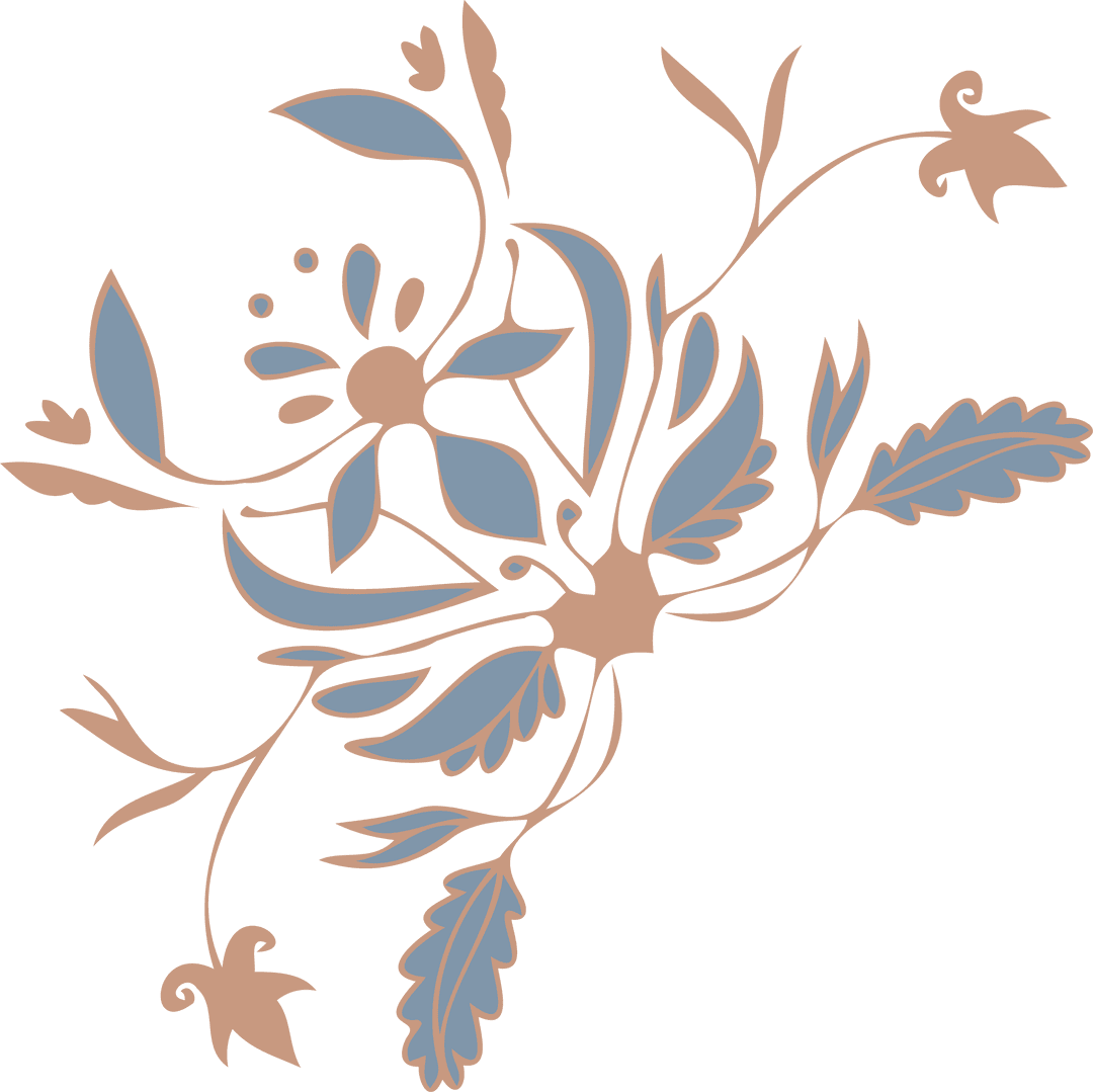 Elegant Floral Vines Design on Transparent Background