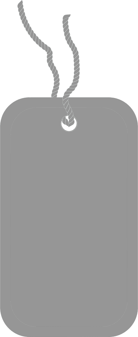 Transparent Blank Label with Cord for Retail Use