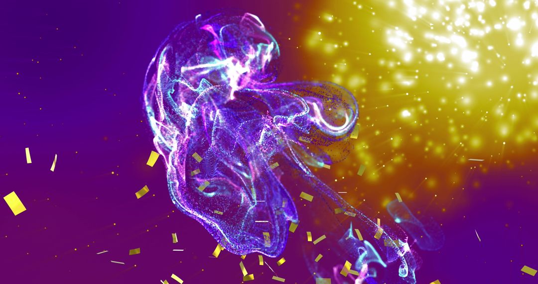 Dynamic Glowing Waves and Lights in Abstract Motion Design