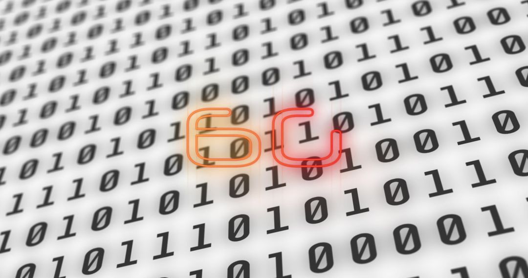 Glowing 6G Text Over Binary Code Symbolizing Future Network Technology - Free Images, Stock Photos and Pictures on Pikwizard.com