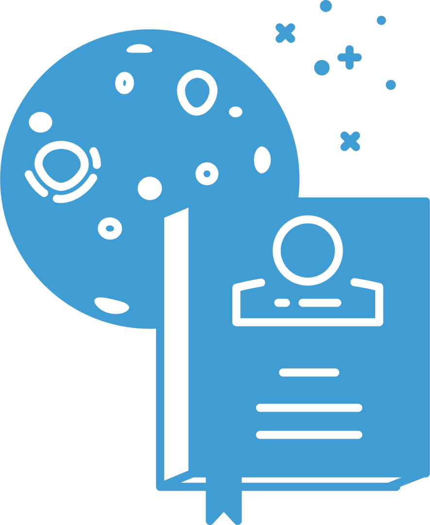 Transparent Blue Planet with Person Icon for Creative Designs