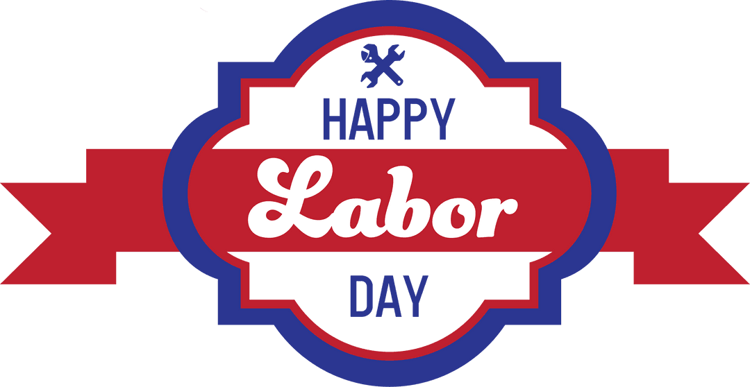Happy Labor Day Banner Design for Transparent Use