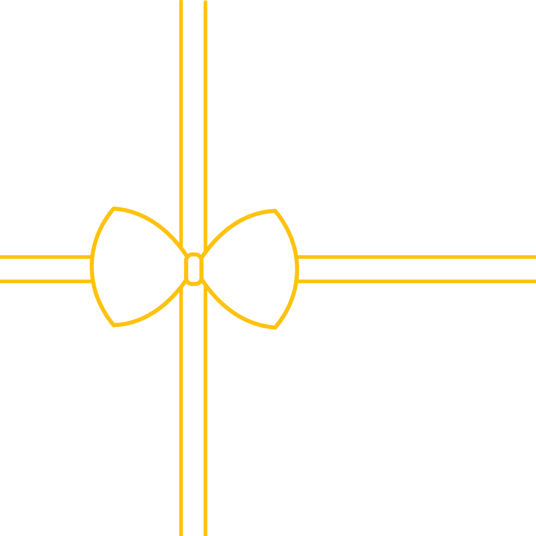 Minimalist Gold Ribbon and Bow on Transparent Background for Celebrations