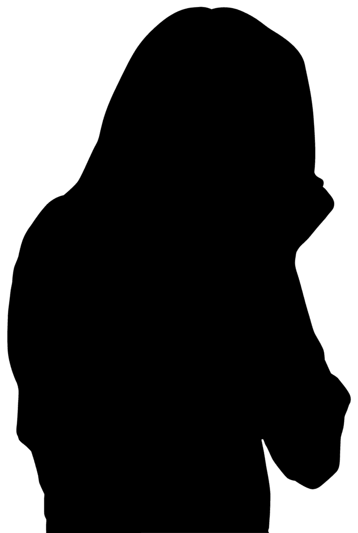 Silhouette of Woman on Transparent Background Conceptual Design