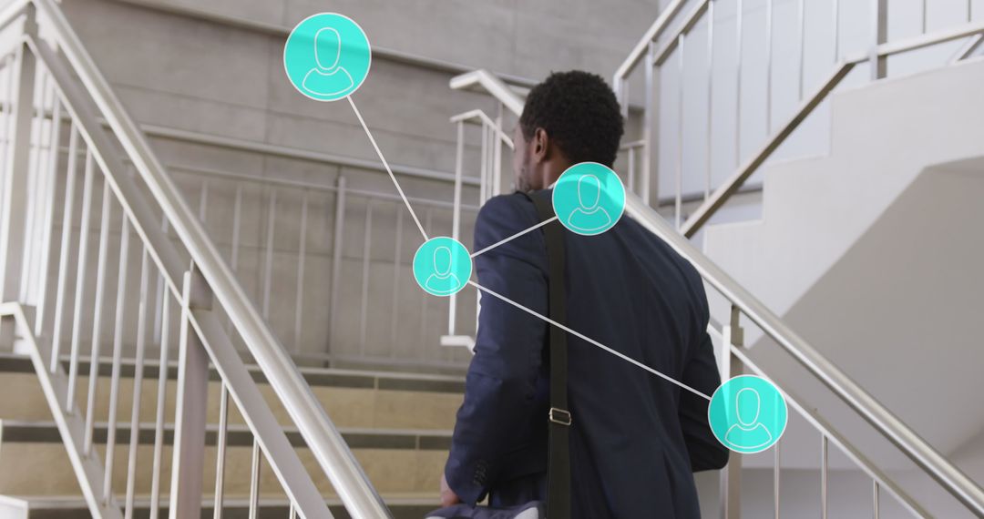 Business Connection Visualization with Professional Rising Stairs