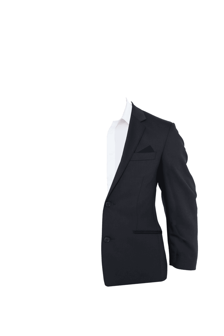 Half Business Suit on Transparent Background for Fashion Use