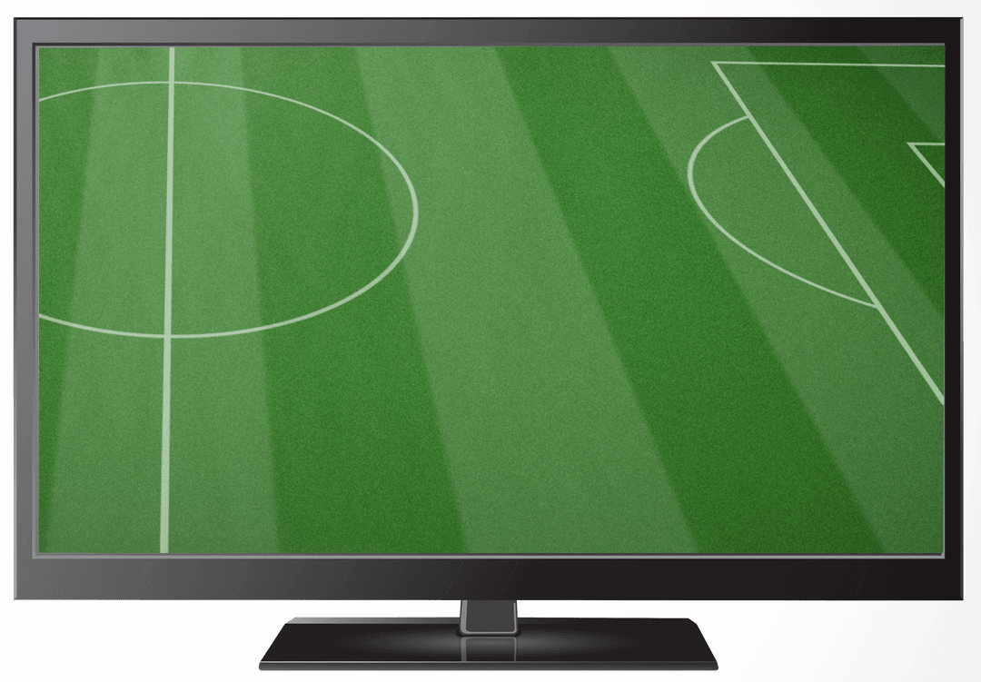 Television Showing Transparent Soccer Field Display - Download Free Stock Images Pikwizard.com