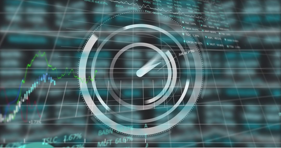 High-Tech Digital Interface with Clock and Data Visualizations - Free Images, Stock Photos and Pictures on Pikwizard.com