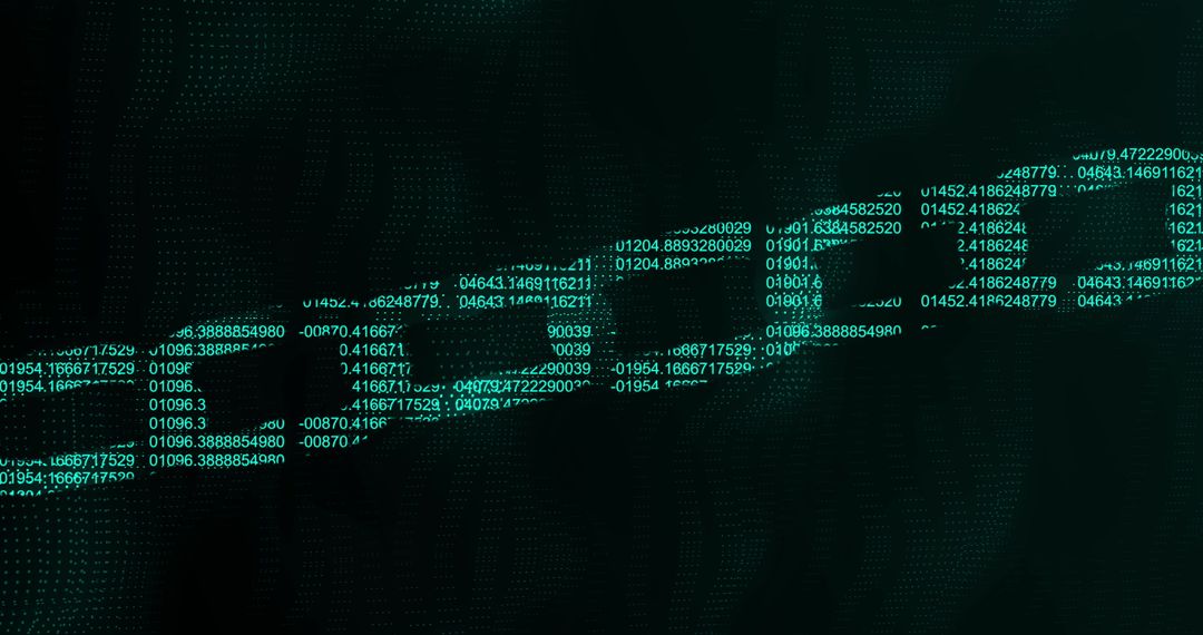 Data Blockchain on Glowing Green Background