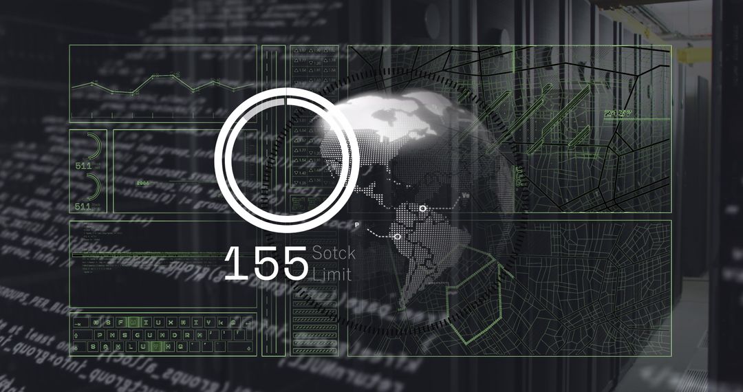 Digital Data Interface with Global Network Visualization