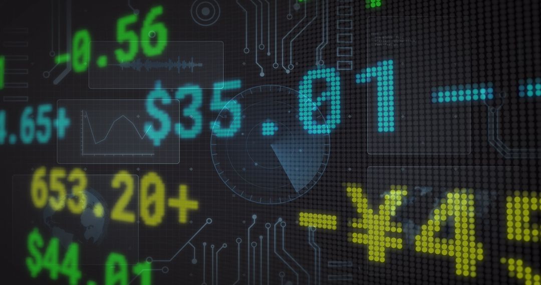 Digital Interface Displaying Global Financial Data Analysis