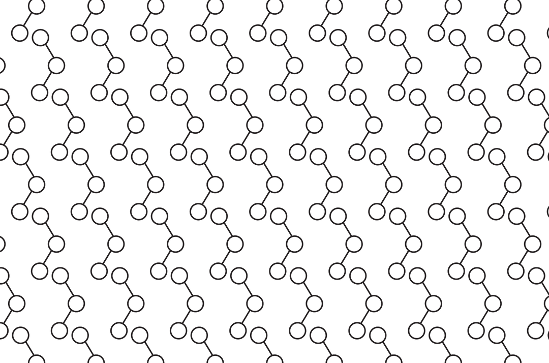 Black Molecular Pattern on a Transparent Background Layer