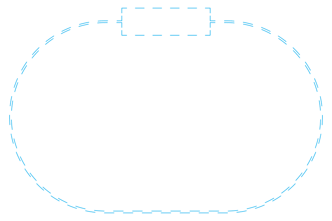 Transparent Dotted Oval with Dashed Rectangle Frame