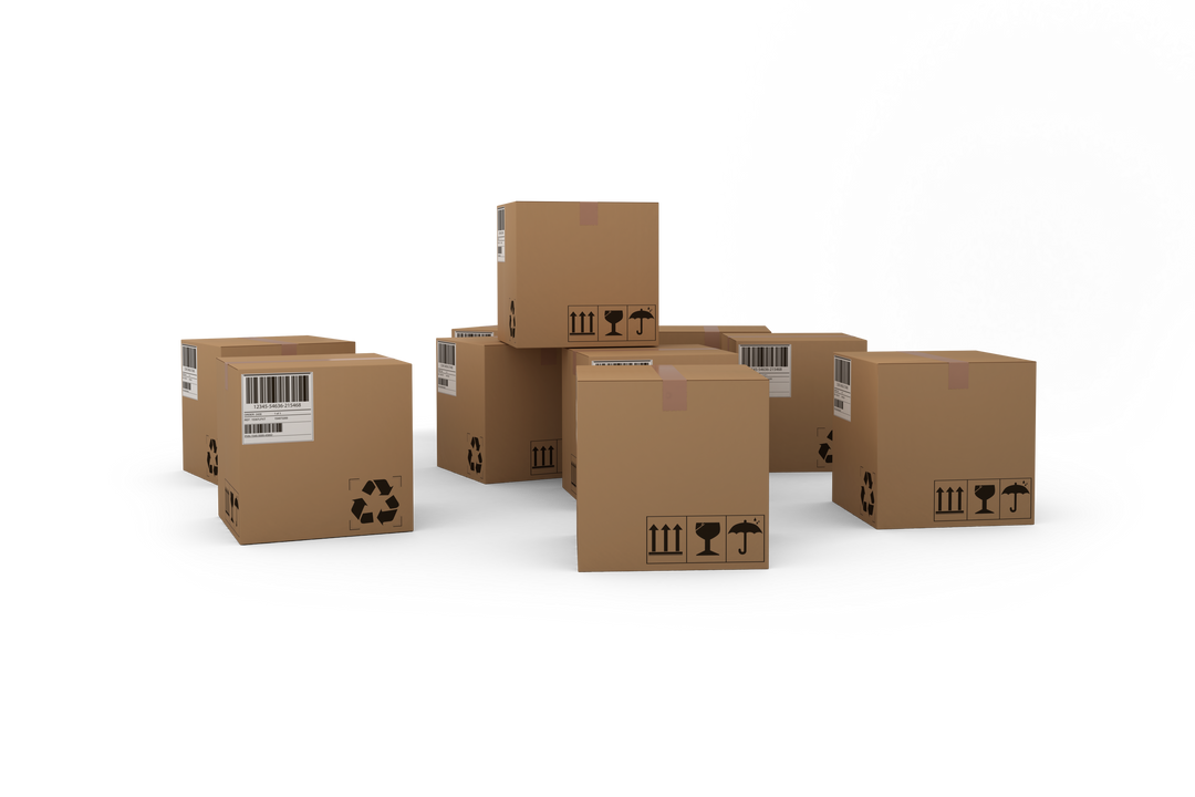 Transparent Cardboard Boxes in Various Sizes Grouped Together - Download Free Stock Images Pikwizard.com