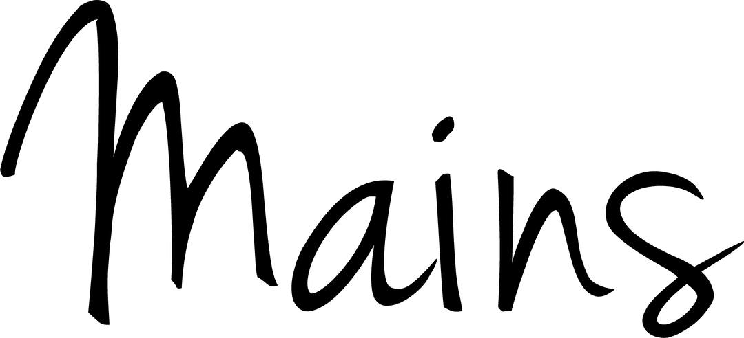 Creative Mains Text on Transparent Background Digital Illustration