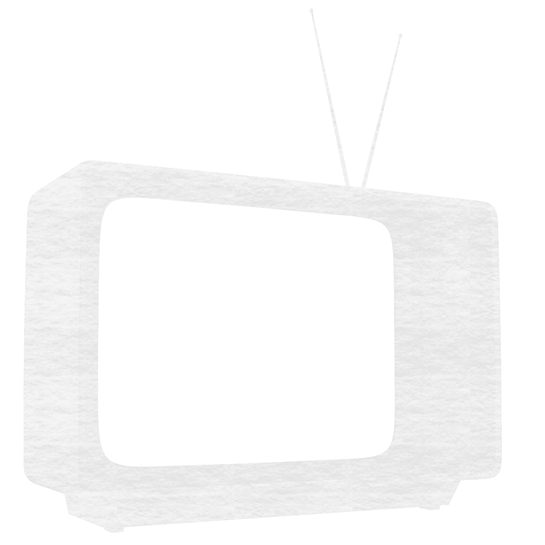 Grey Transparent Retro TV Illustration with Copy Space