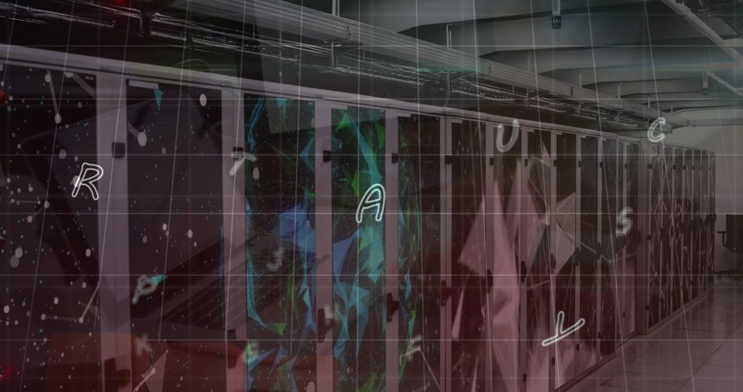 Futuristic Data Flow in Modern Data Center Aisle