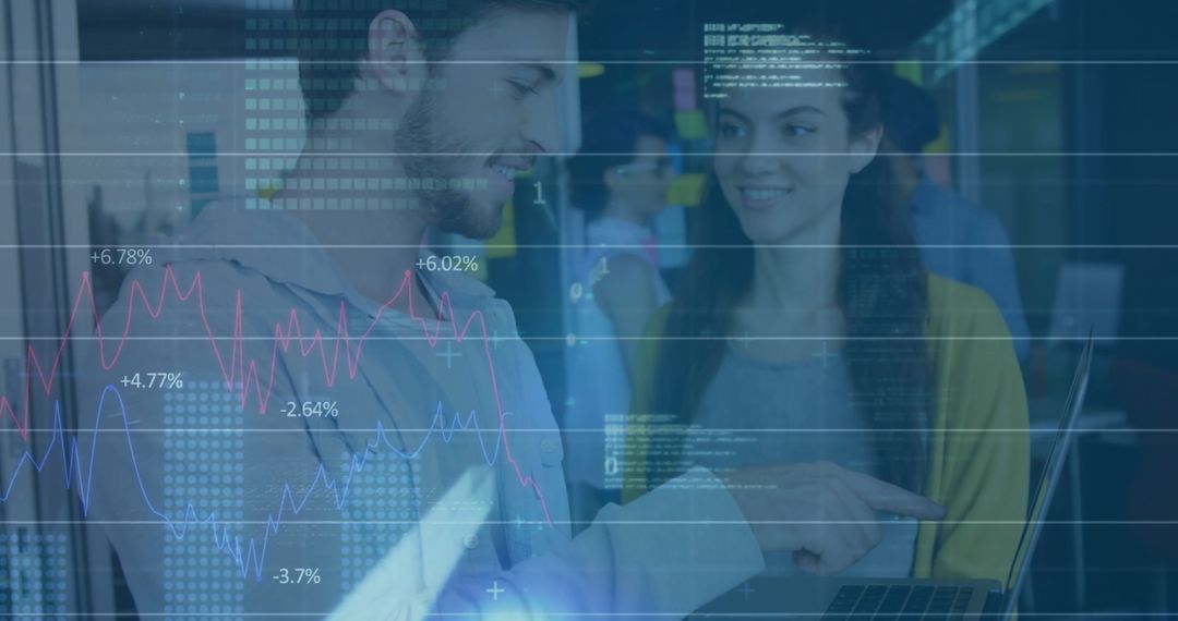 Innovative Team Collaborating on Data Analytics and Trends