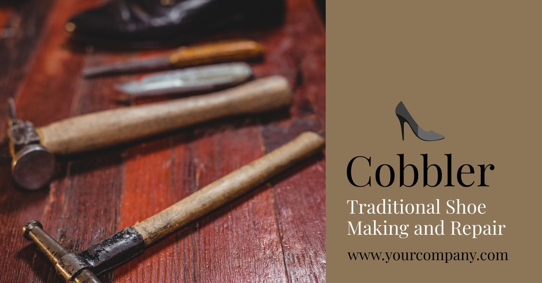 Vintage Shoe Repair Tools and Craftsmanship Advertisement