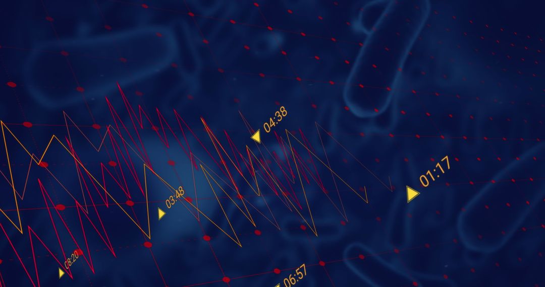 Futuristic Digital Data and Line Graph Analysis Theme