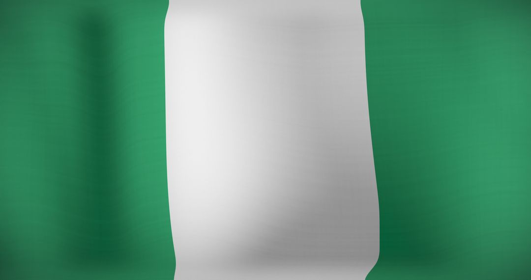 Waving Nigerian Flag Symbolizing National Pride