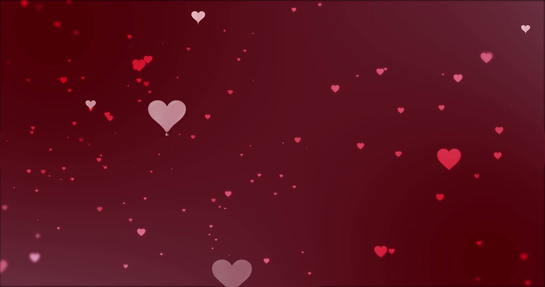 Floating Hearts on Deep Red Background Concept for Love and Romance - Free Images, Stock Photos and Pictures on Pikwizard.com