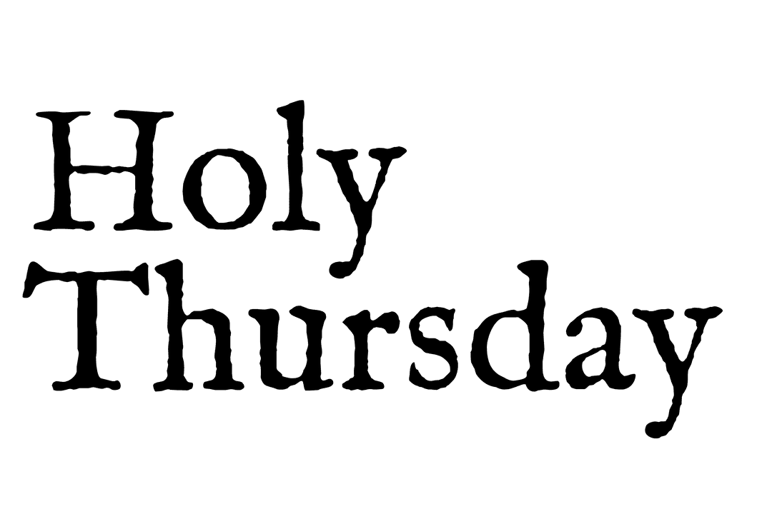 Holy Thursday Text on Transparent Background for Celebrations