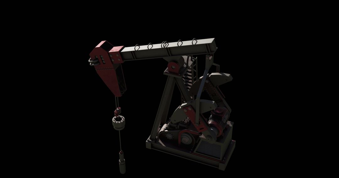 Isolated Oil Pump Jack on Black Background - Free Images, Stock Photos and Pictures on Pikwizard.com