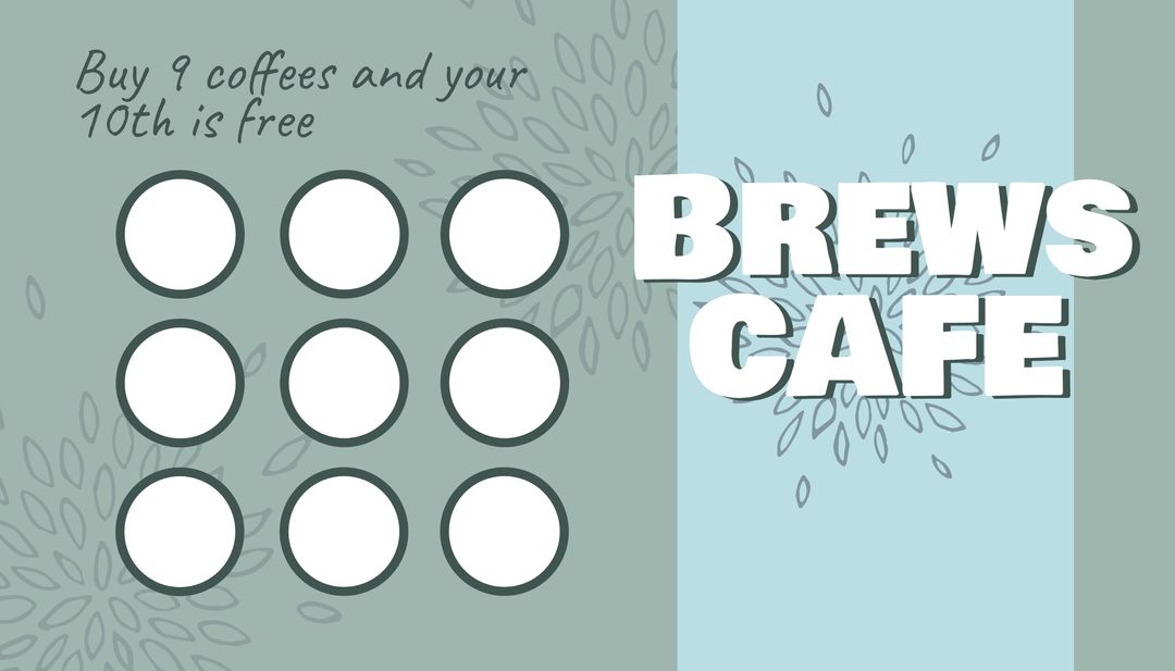 Coffee Shop Loyalty Card - Reward Program - Download Free Stock Templates Pikwizard.com