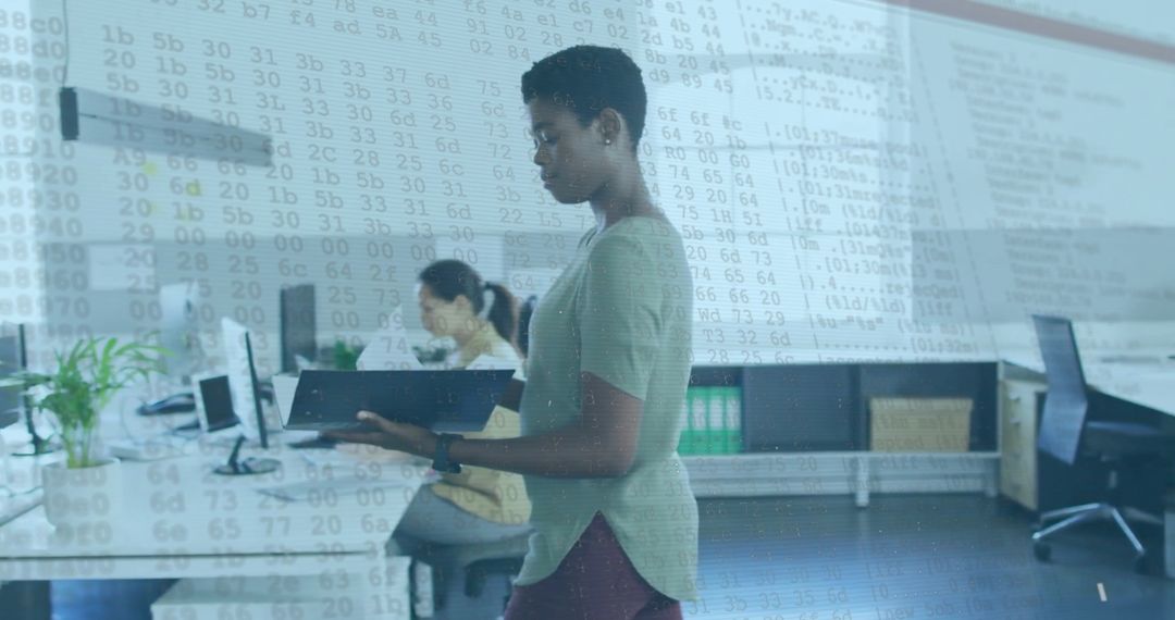 Mixed Ethnicity Professionals Analyzing Financial Data in Office