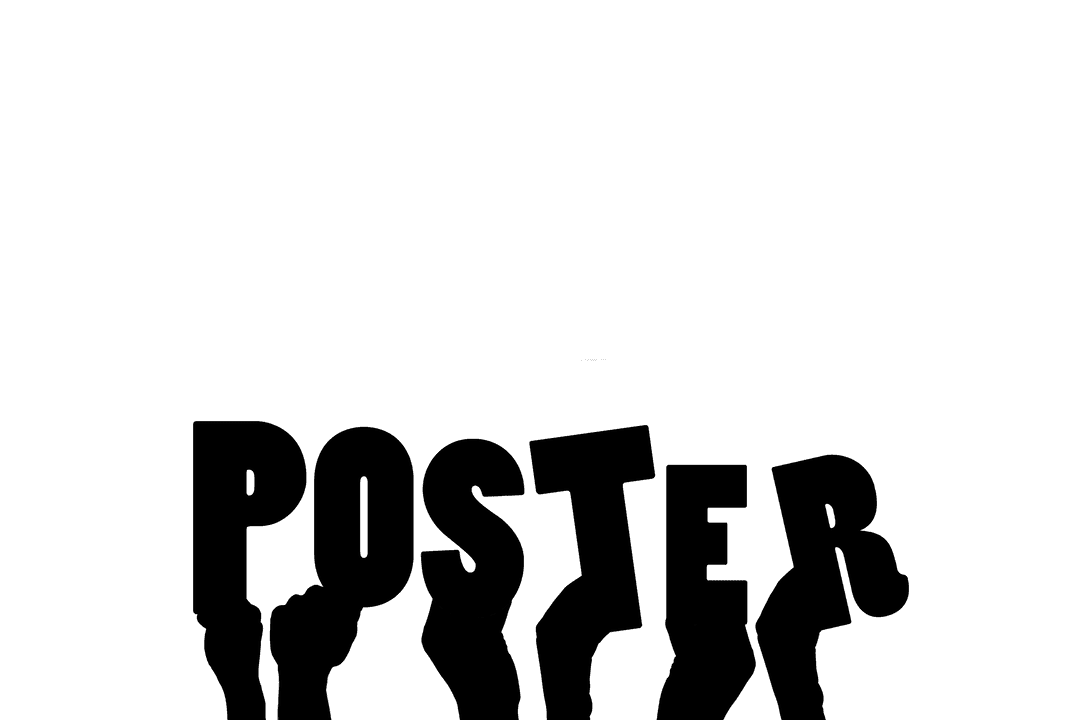 Transparent Digital Illustration of Hands Holding Poster